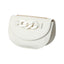 Half Moon Solid Color Crossbody Bag with Chain(Off White)