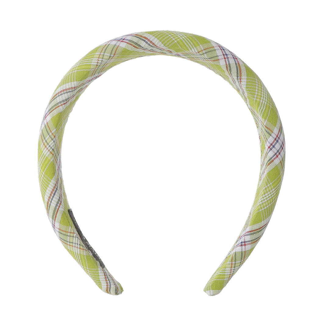 Avocado Series Plaid Sponge Hair Hoop (1 pc)