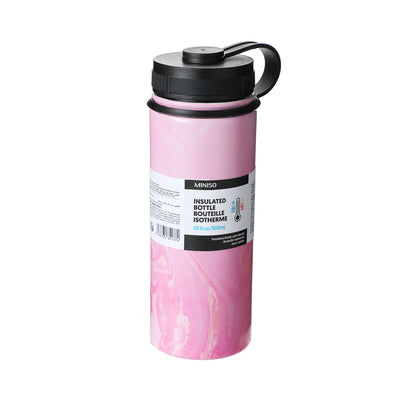 Blending Design Insulated Bottle with Handle (500mL)(Pink)