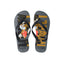 Miniso Disney Mickey Mouse Sports Collection Men's Flip-Flops(Black & Gold,41-42)