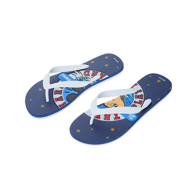 Miniso Disney Mickey Mouse Sports Collection Men's Flip-Flops(Blue & White,41-42)