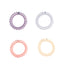 Pearlized Spiral Hair Tie (4 pcs, 5.3 cm in Diameter)