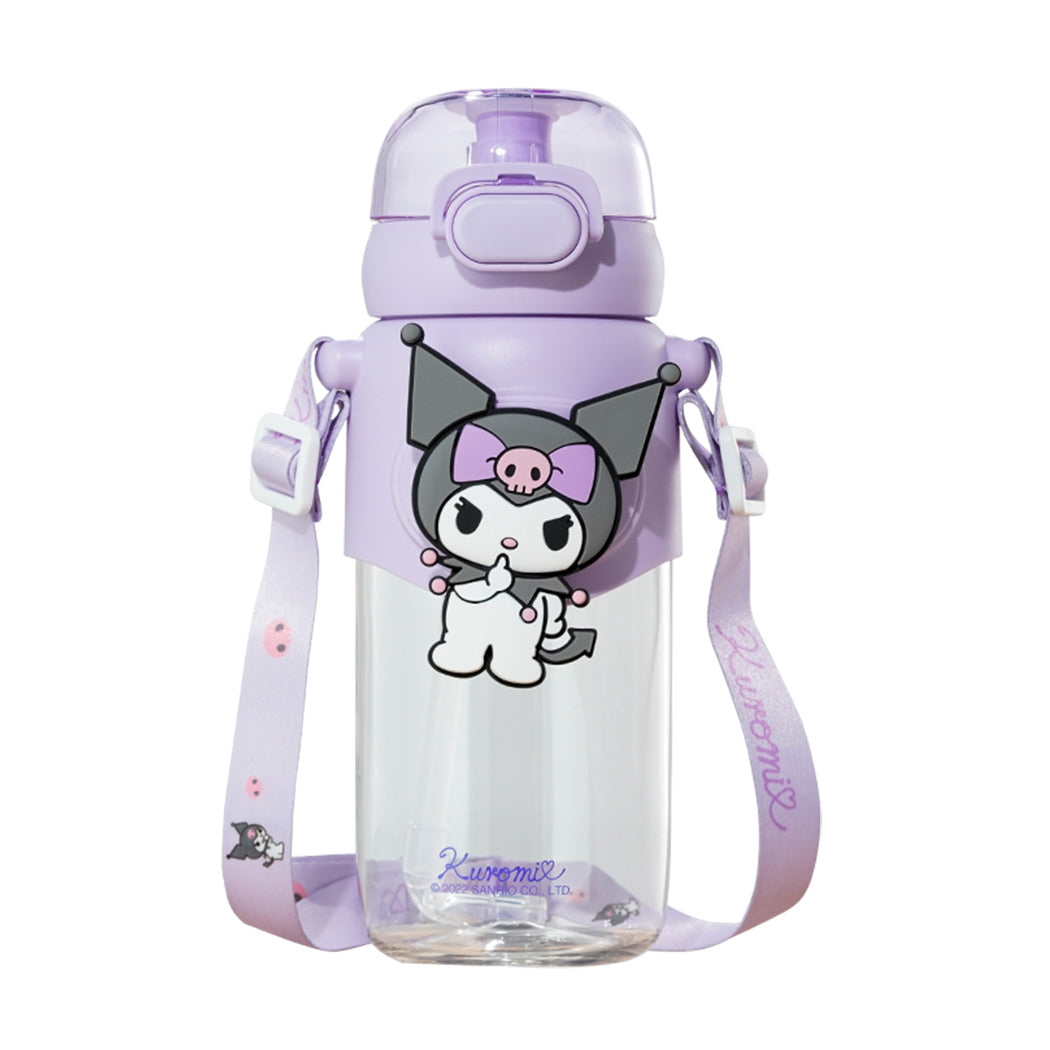 Sanrio characters Water Bottle with Spout Lid (600mL)(Kuromi)