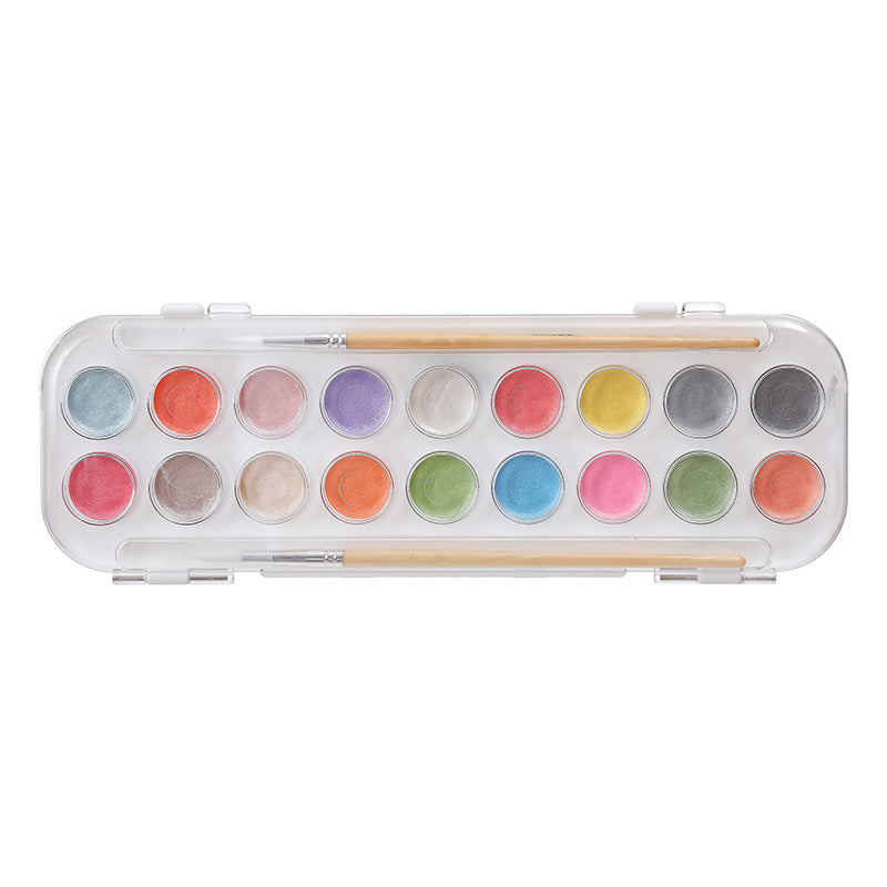 18 Colors Metallic Watercolor Set