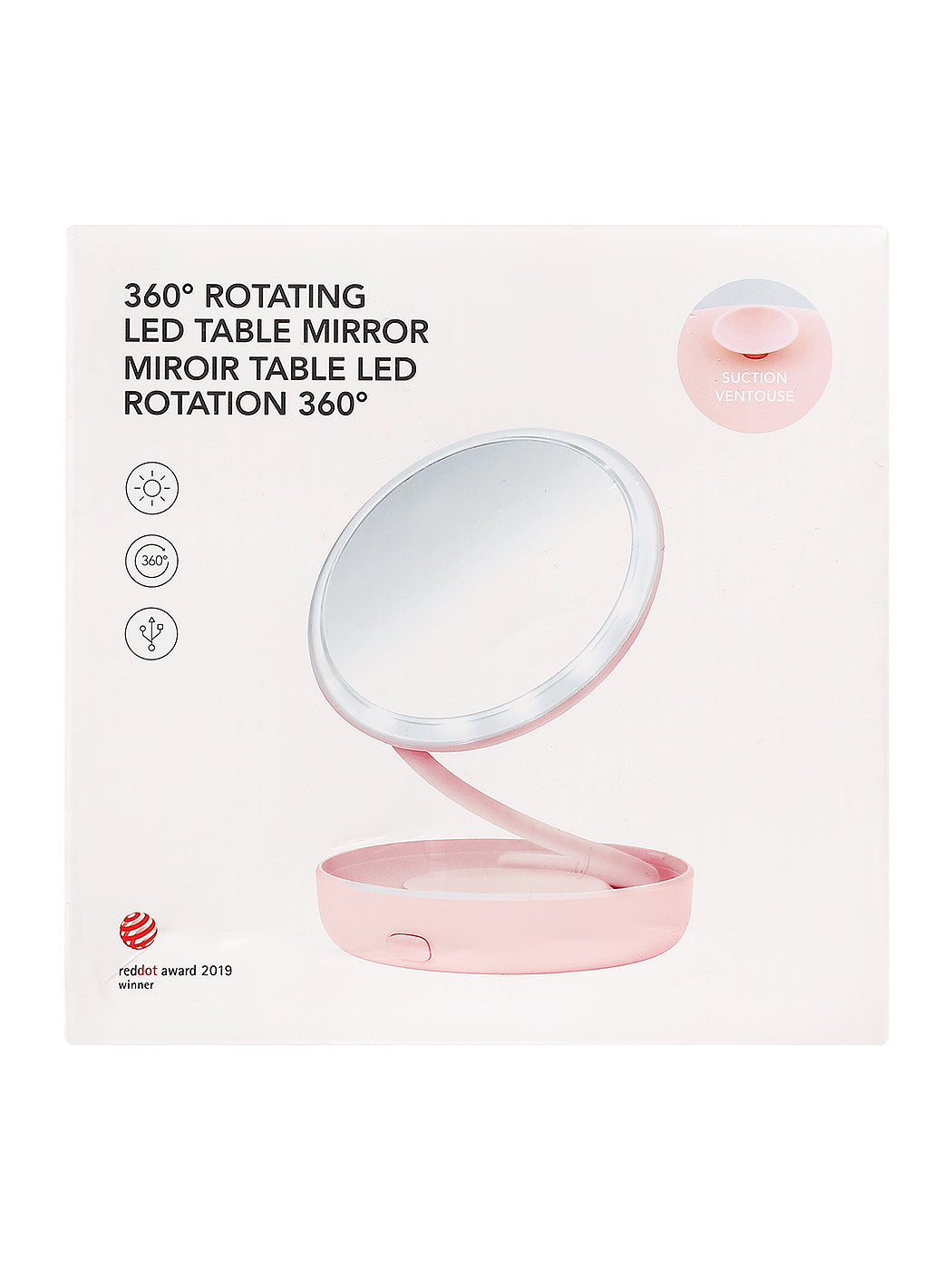 360° Rotating LED Table Mirror