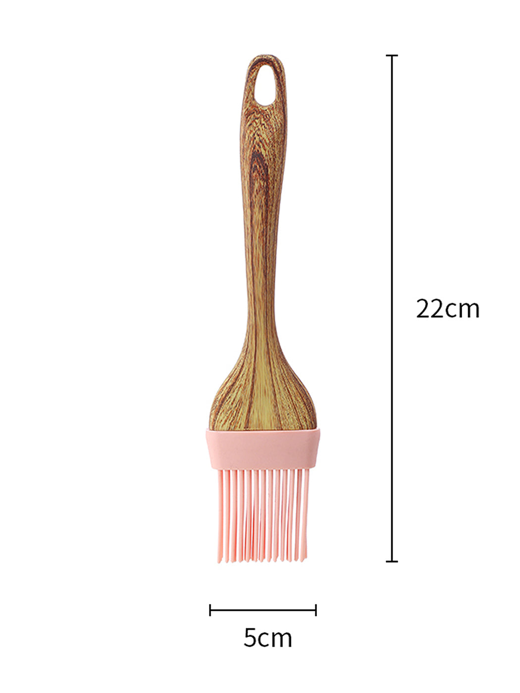 Silicone Oil Brush (grey or pink with wooden handle)