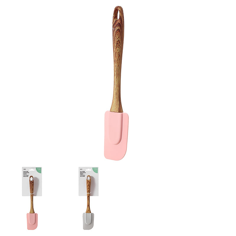 Silicone paddle (grey or pink with wooden handle)