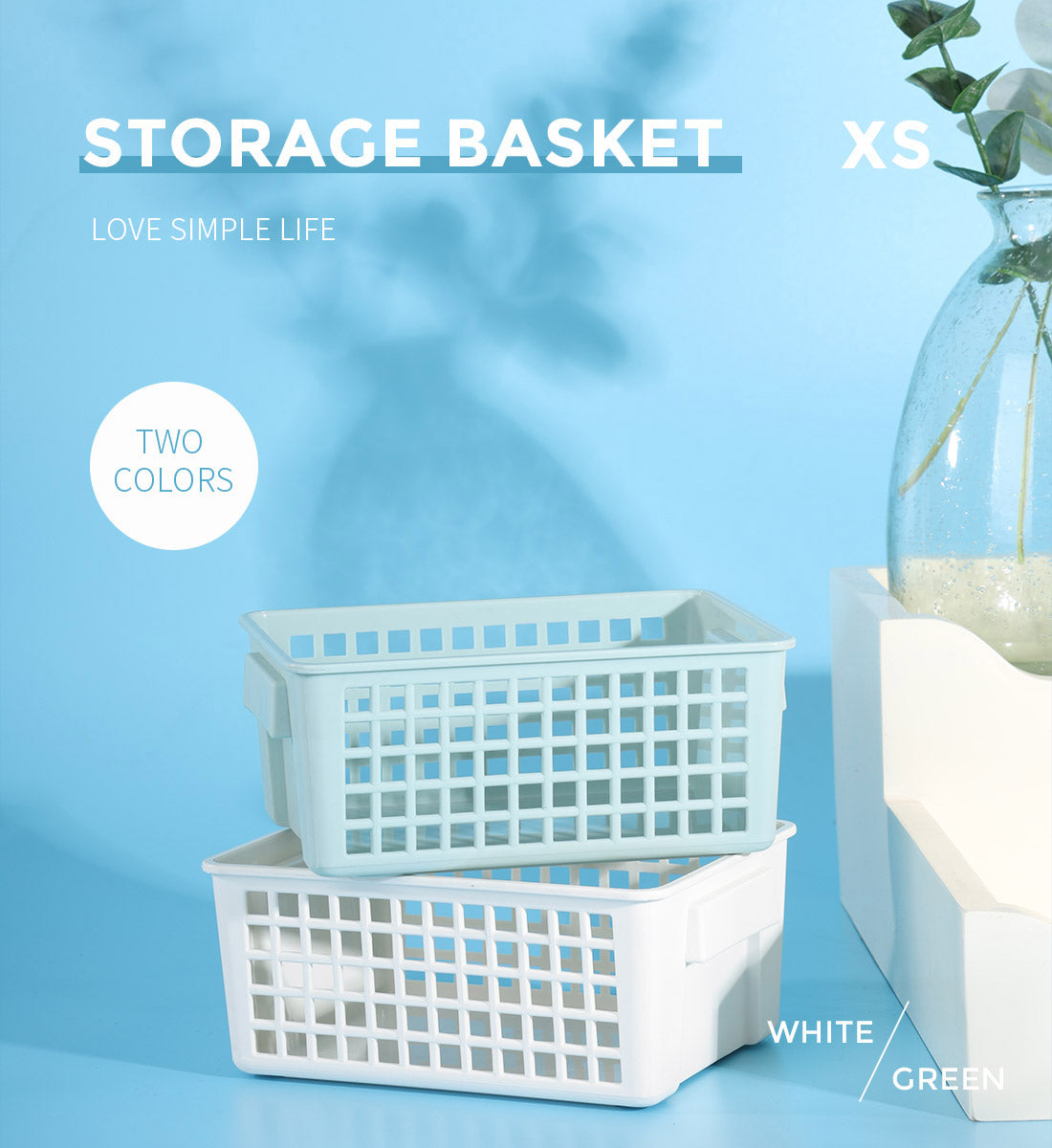 Storage Basket XS 2 Pcs ( beige or green)