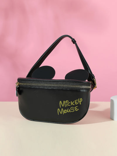 Mickey Mouse Collection Ear-shaped Letter Crossbody Bag