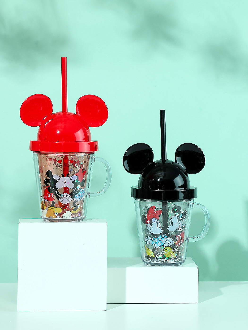 Mickey Mouse Collection Straw Mug with Lid 280ml