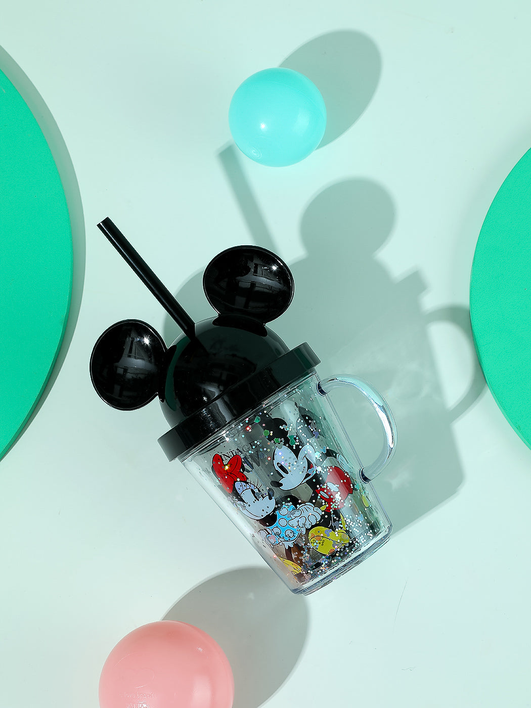 Mickey Mouse Collection Straw Mug with Lid 280ml