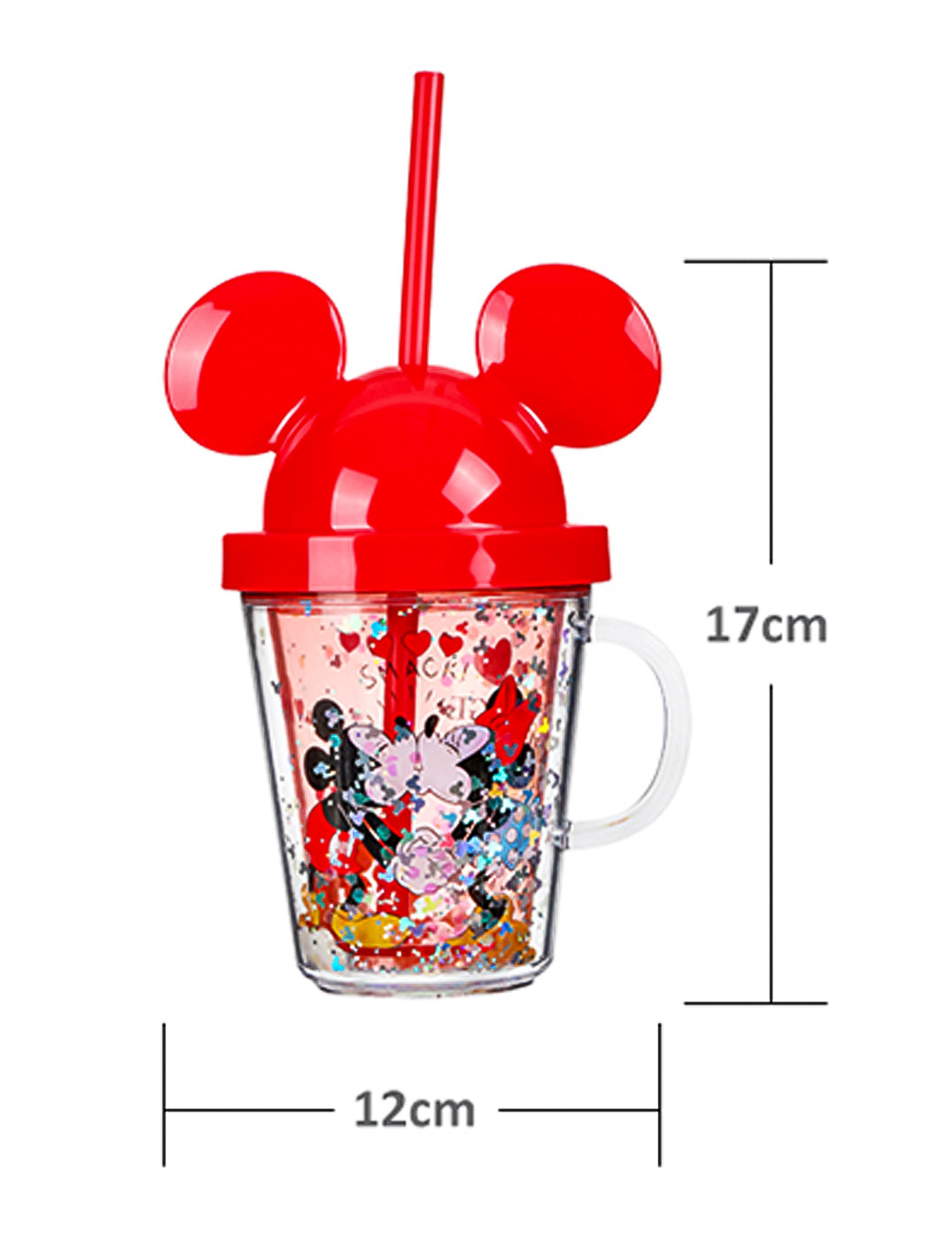 Mickey Mouse Collection Straw Mug with Lid 280ml