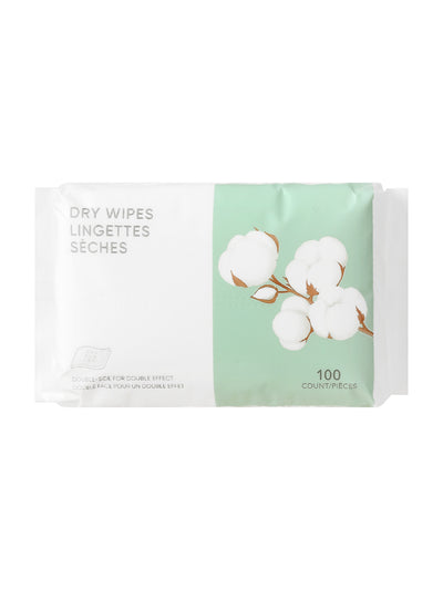 Soft Double-Side Dry Wipes (100 count）