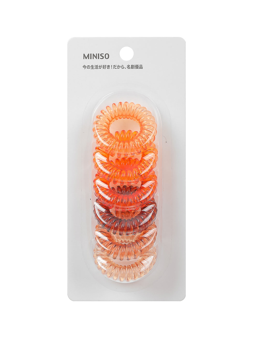 3.5 Colored Spiral Hair Ties (6pcs)