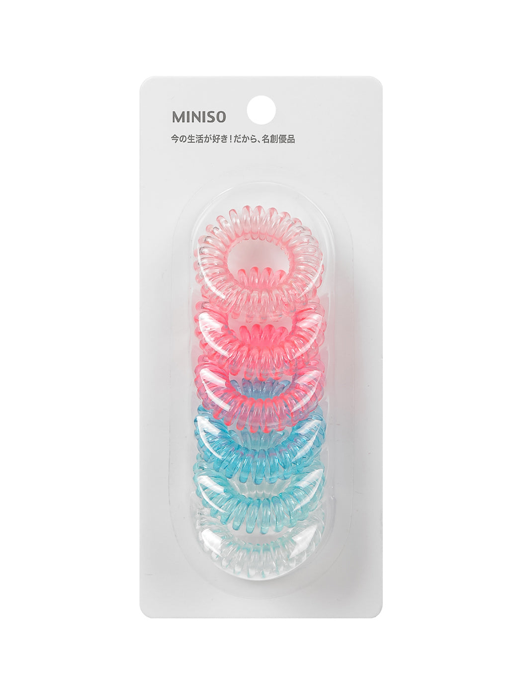 3.5 Colored Spiral Hair Ties (6pcs)