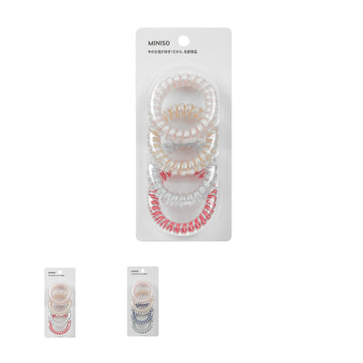 5.0 Colored Spiral Hair Ties (4pcs)