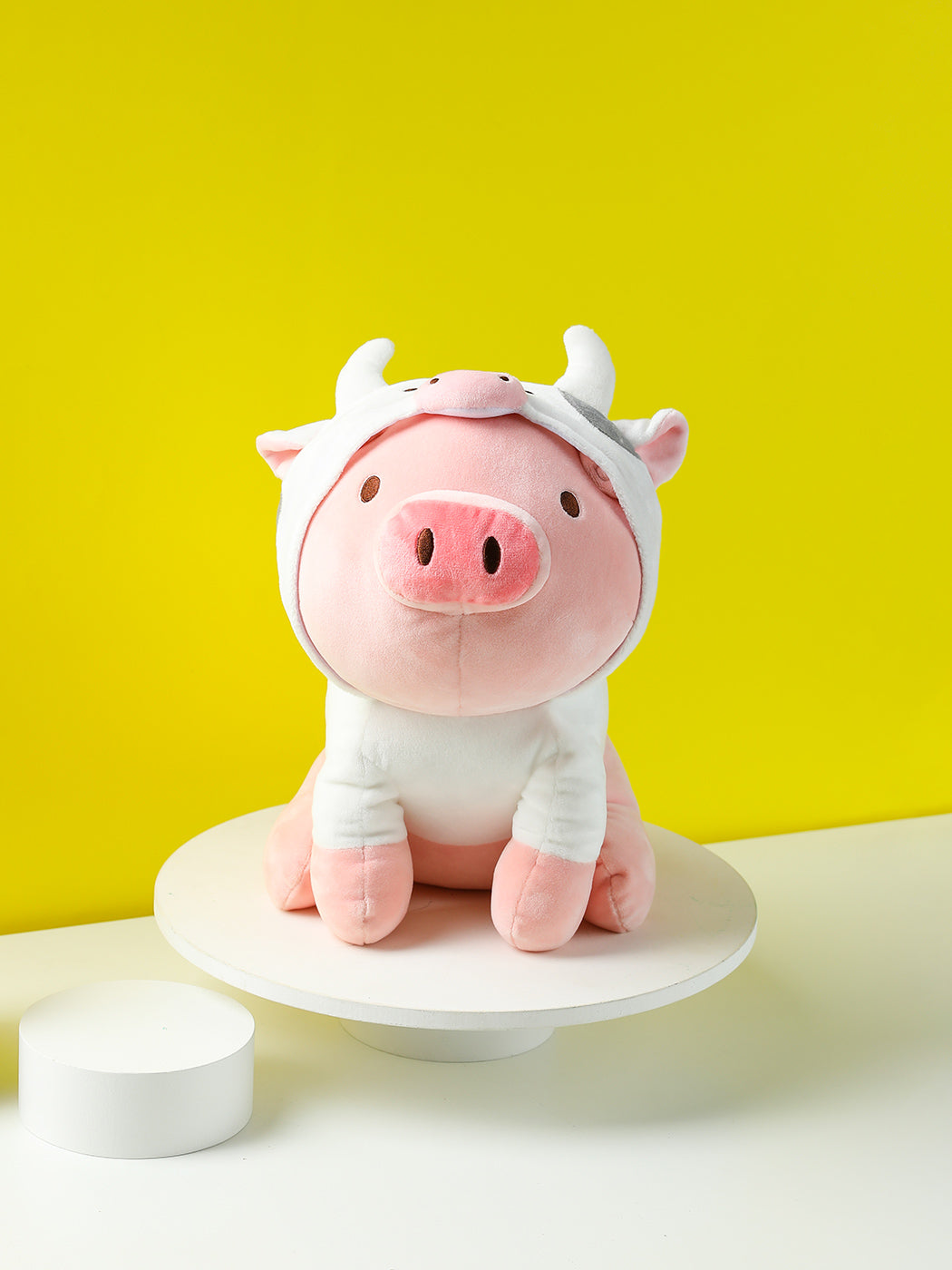 Piglet Plush Toy(Cow Hoodie) 30cm