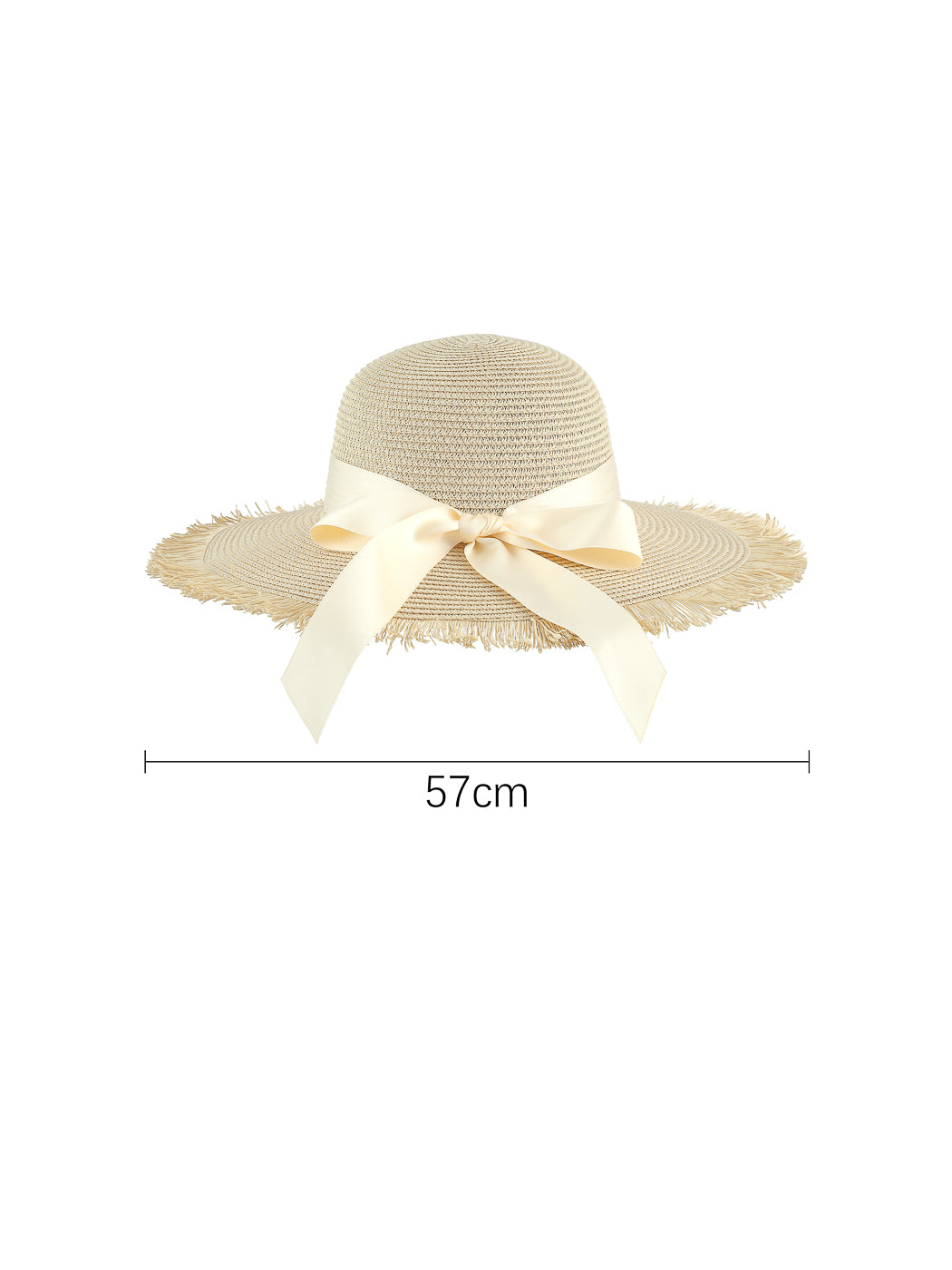 Happy Vacation Straw Hat(Creamy White)