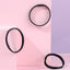 Black Rubber Band with Wide & Flat Stripe 8pcs