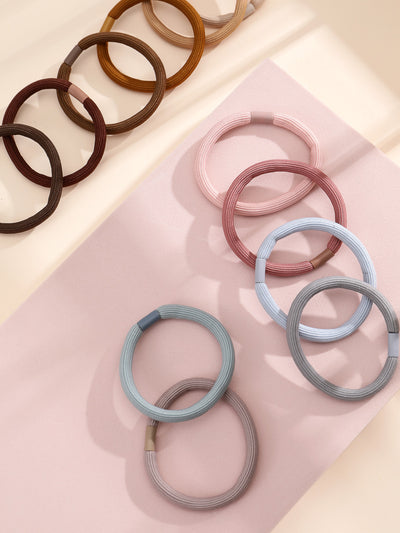 Colored Rubber Band with Thickened Flat Stripe 6pcs