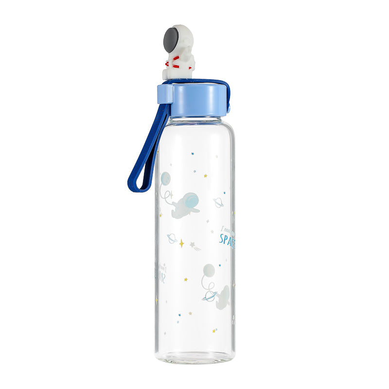 Star Series High Borosilicate Glass Bottle 380ml(Blue)