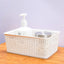 Plaid Storage Basket with Cover (M)