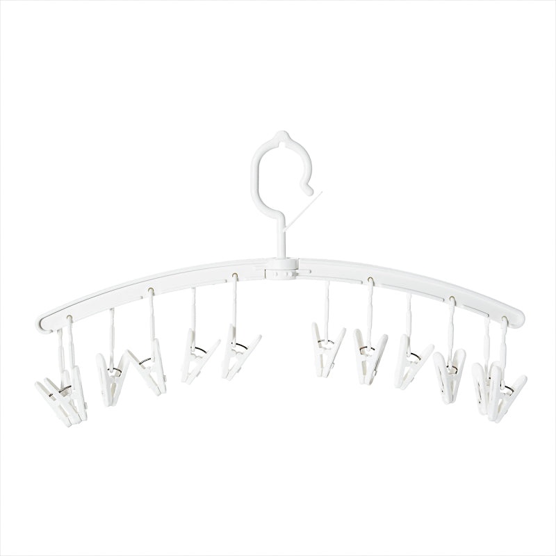 Foldable Clothespin Hanger (White)