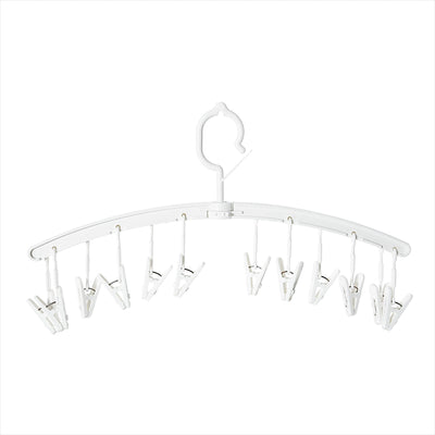 Foldable Clothespin Hanger (White)