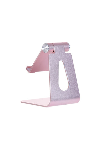 Foldable Metal Desktop Cell Phone Holder (Rose Gold Color)