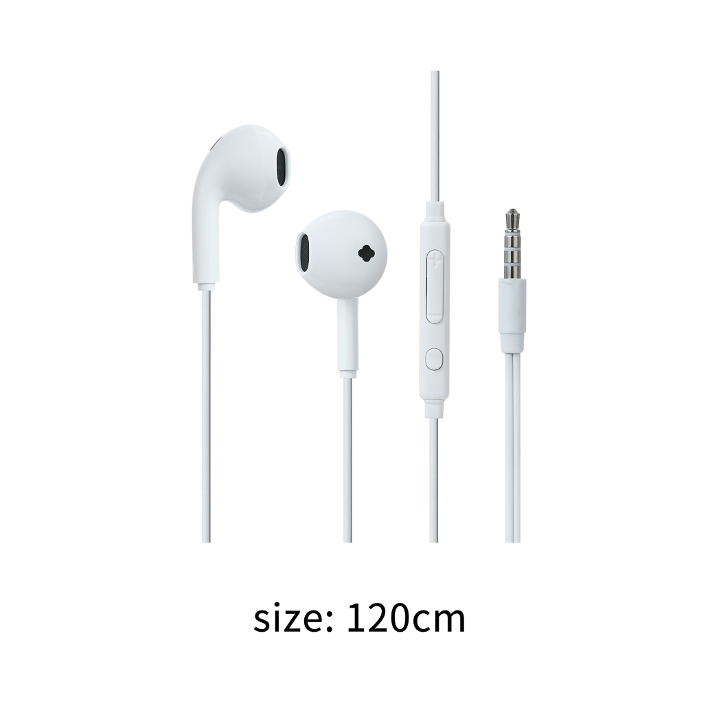 Classic Half-in Ear Earphones for Music  Model: HF230 (White)