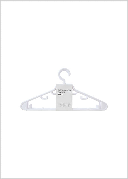 Cloth Hanger 5 Pack,White