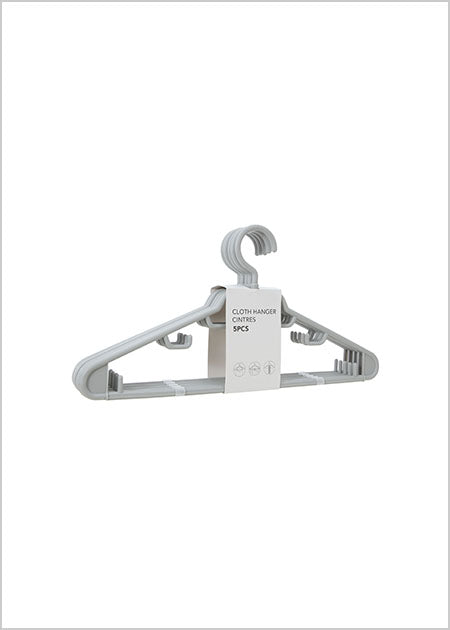 Cloth Hanger 5 Pack,Grey