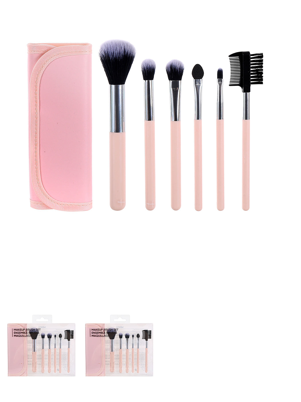 Makeup brush set,coral orange