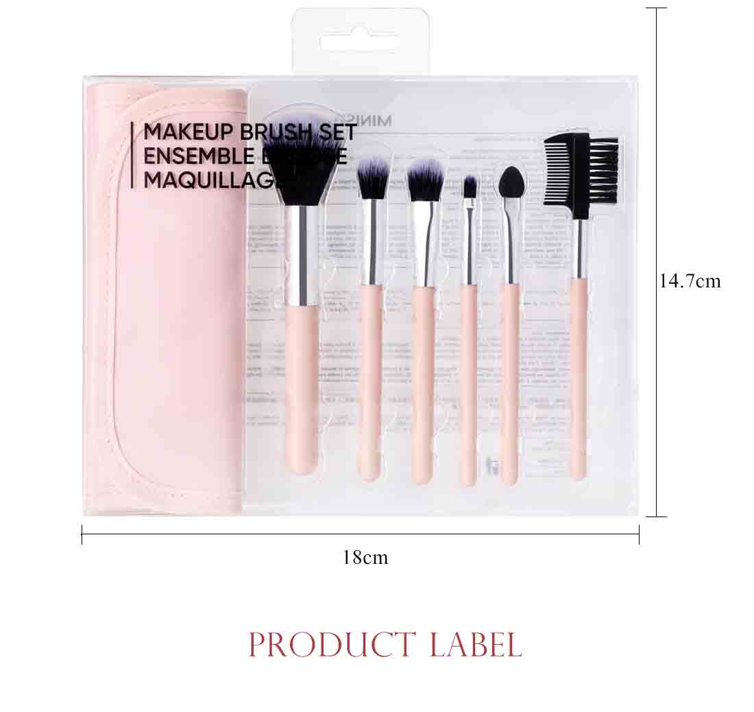 Makeup brush set,coral orange