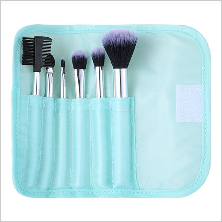 Makeup brush set,pale turquoise