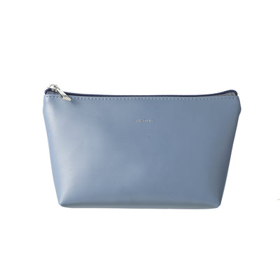 Minimalist Trapezoid Solid Color Cosmetic Bag(Blue)