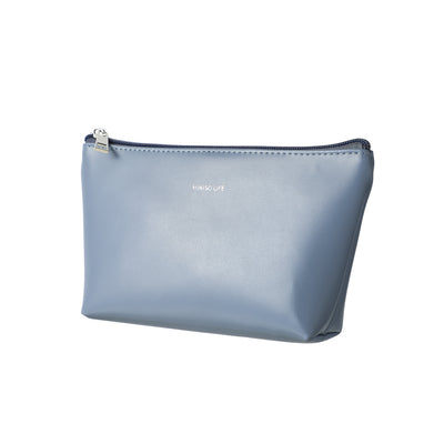 Minimalist Trapezoid Solid Color Cosmetic Bag(Blue)