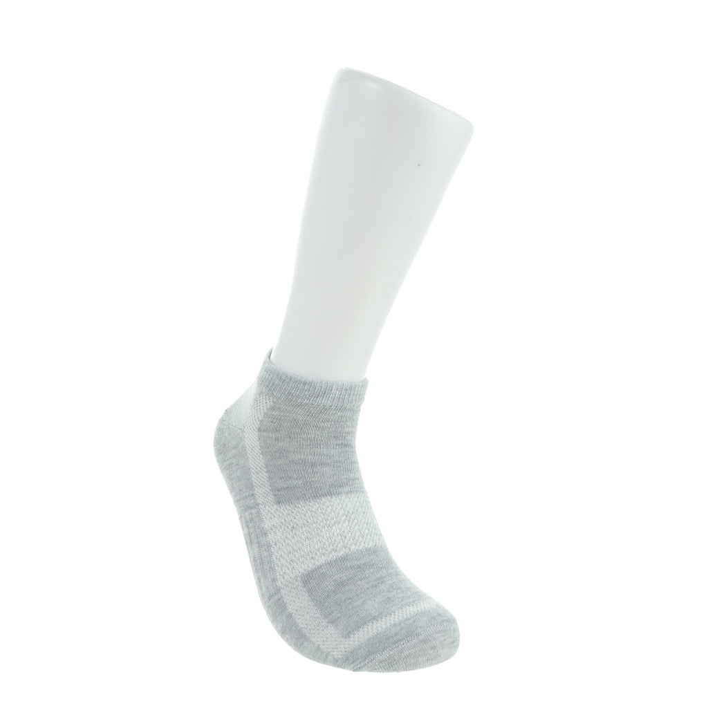 Solid Color Breathable Men's Athletic Socks 3 Pairs(Gray)