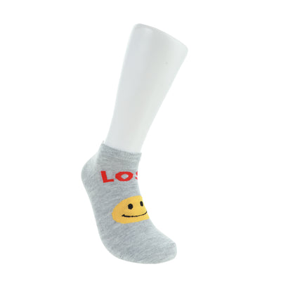 Smile Series Men's Ankle Socks (3 Pairs)(Basic Colors)