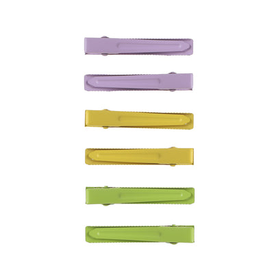 Hollow out Rectangle Colorful Hair Clips (6 pcs, 6cm)