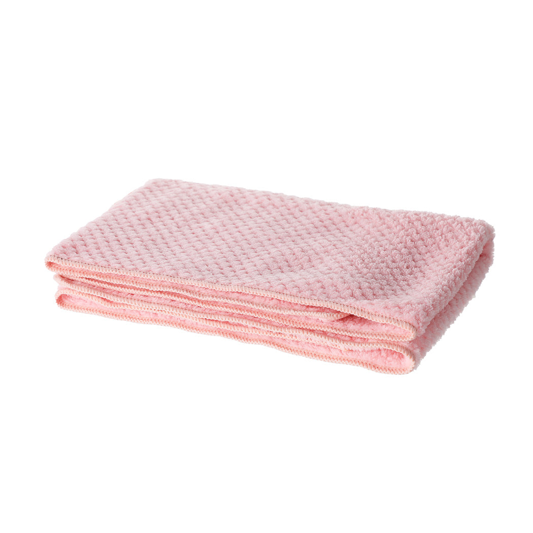 Classic Solid Color Jacquard Towel(Pink)