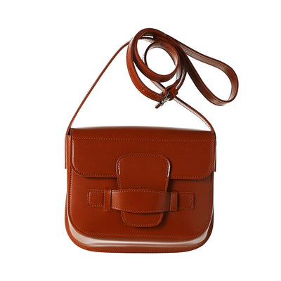 Retro Saddle Crossbody Bag(Brown)