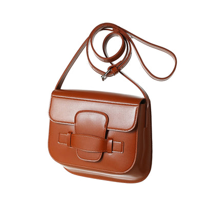 Retro Saddle Crossbody Bag(Brown)