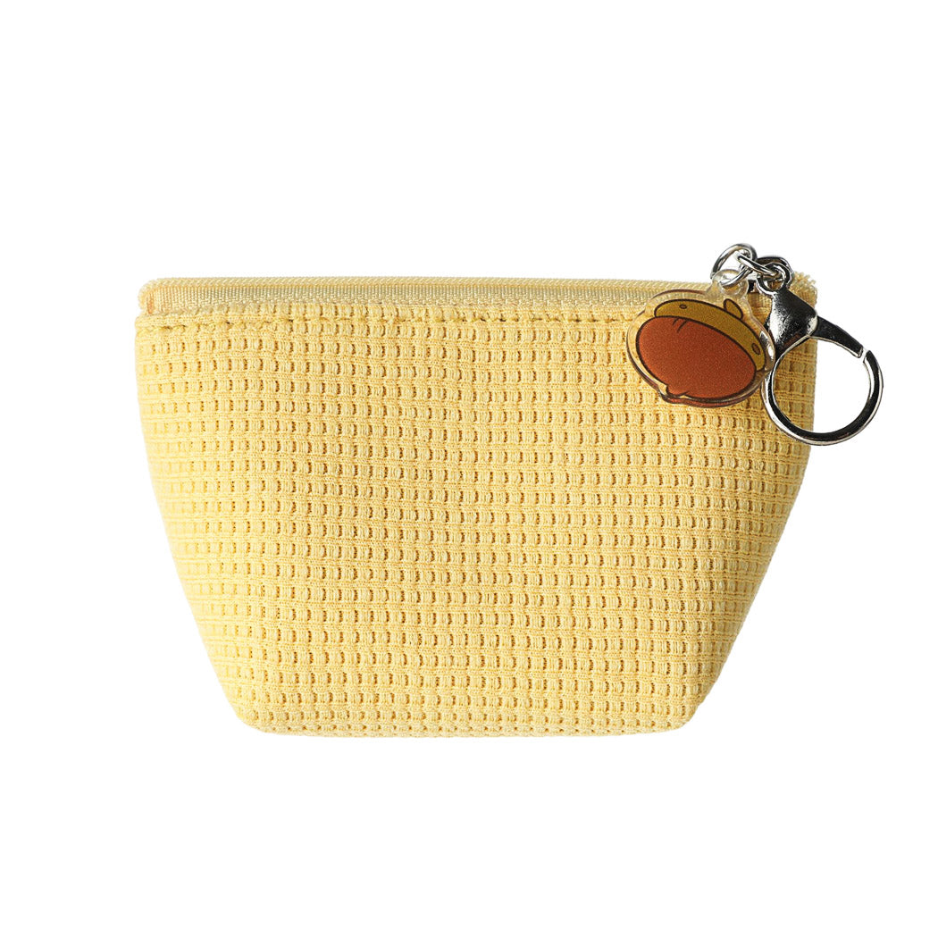 Waffle Weave Trapezoid Solid Color Coin Purse(Yellow)