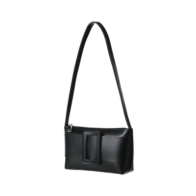 Shoulder Bag with Cool Buckle (Black)