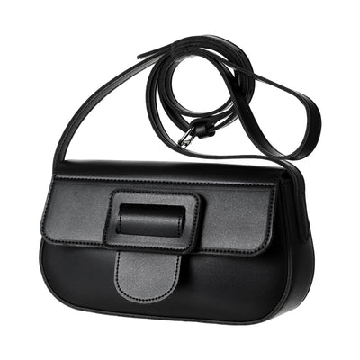 Crossbody Bag with Cool Buckle (Black)