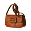 Crossbody Bag with Cool Buckle (Brown)