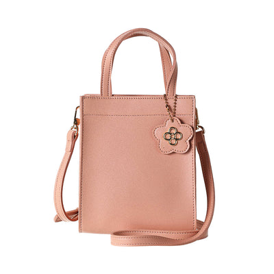 Minimalist Flower Handbag Crossbody Bag(Pink)