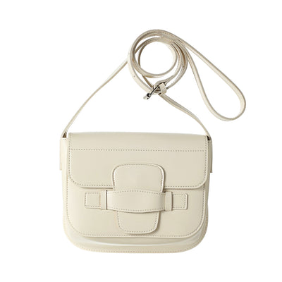 Retro Saddle Crossbody Bag(White)