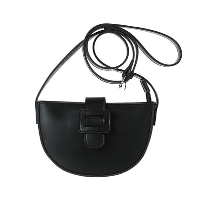 Fashion Half Round Crossbody Bag(Black)
